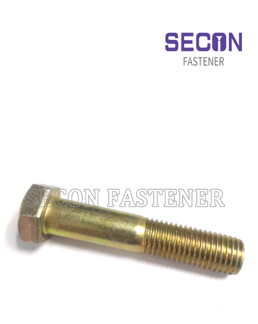 DIN 931 Hexagon head bolts Half Thread Yellow Zinc Plated