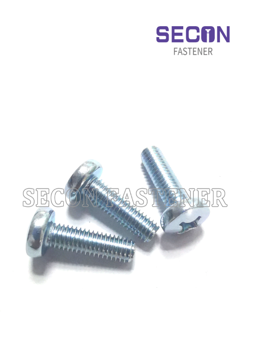 DIN 7985 Cross recessed raised cheese head machine screws zinc plated