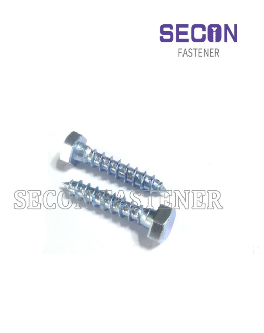 DIN 571 Hexagon head wood screws zinc Plated