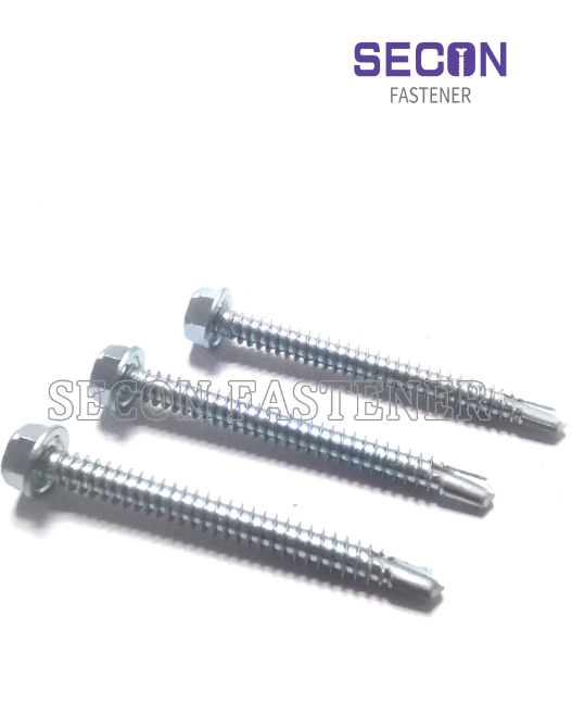 Hex washer head self drilling screws Zinc Plated